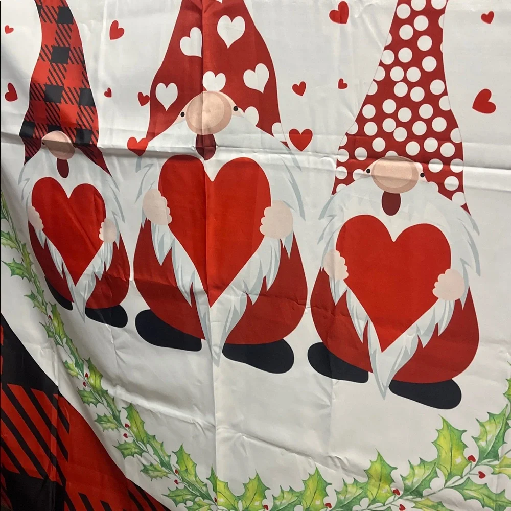 Valentine's Day Gnome Shower Curtain